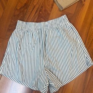 Abercrombie Flirty Striped Poplin Shorts